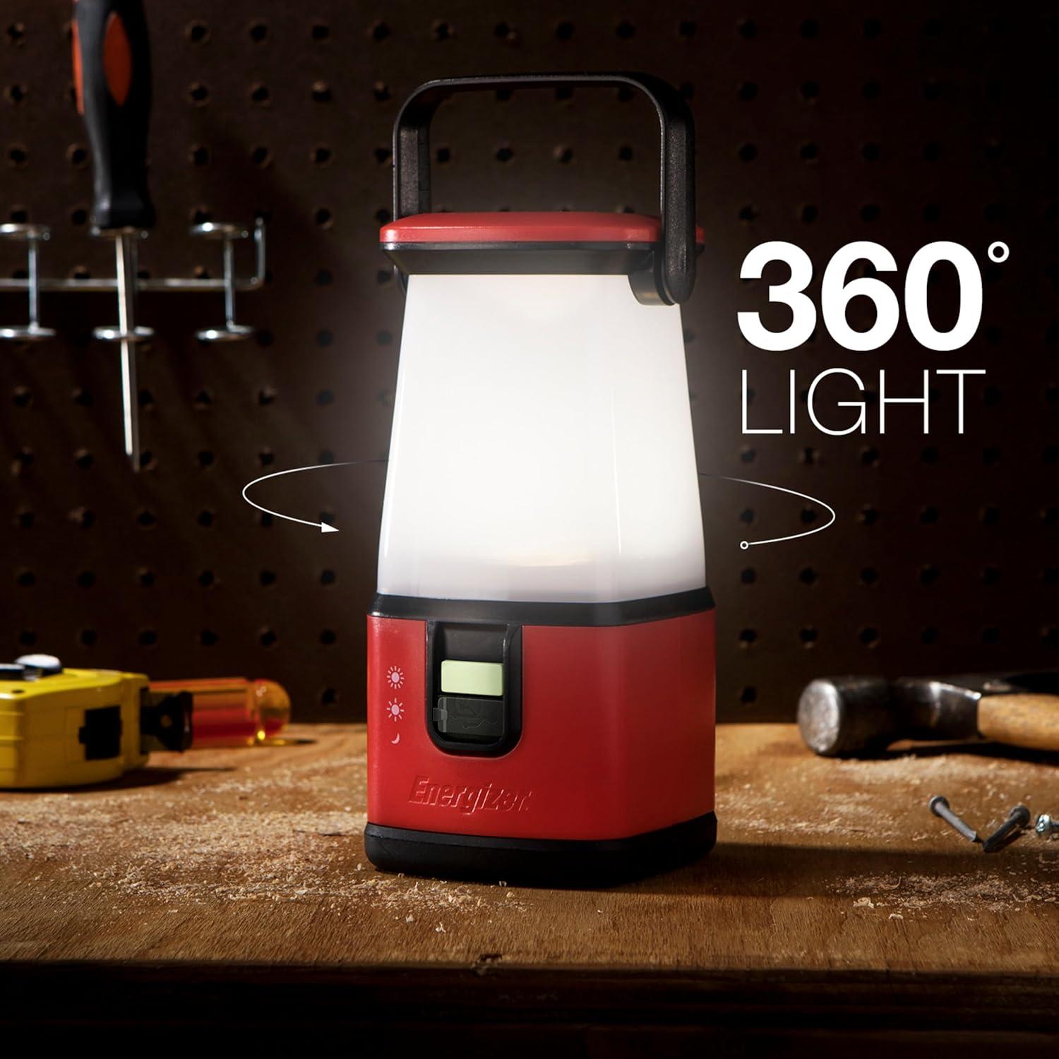 image:imageENERGIZER WeatheReady LED Camping Lantern PRO360 IPX4 Water Resistant Tent Light Ultra Bright Battery Powered Lanterns for Camping Outdoors Emergency Power OutageRed