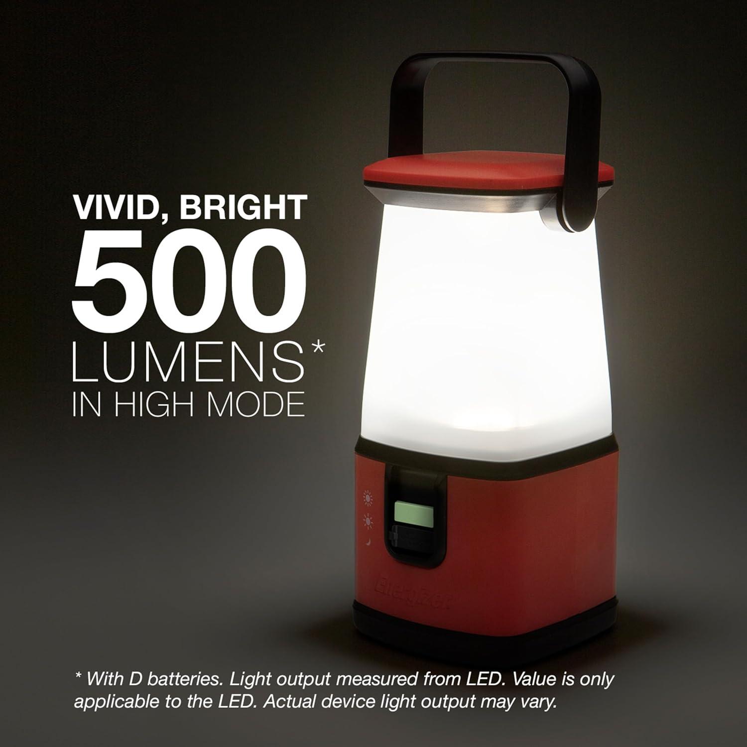 image:imageENERGIZER WeatheReady LED Camping Lantern PRO360 IPX4 Water Resistant Tent Light Ultra Bright Battery Powered Lanterns for Camping Outdoors Emergency Power OutageRed