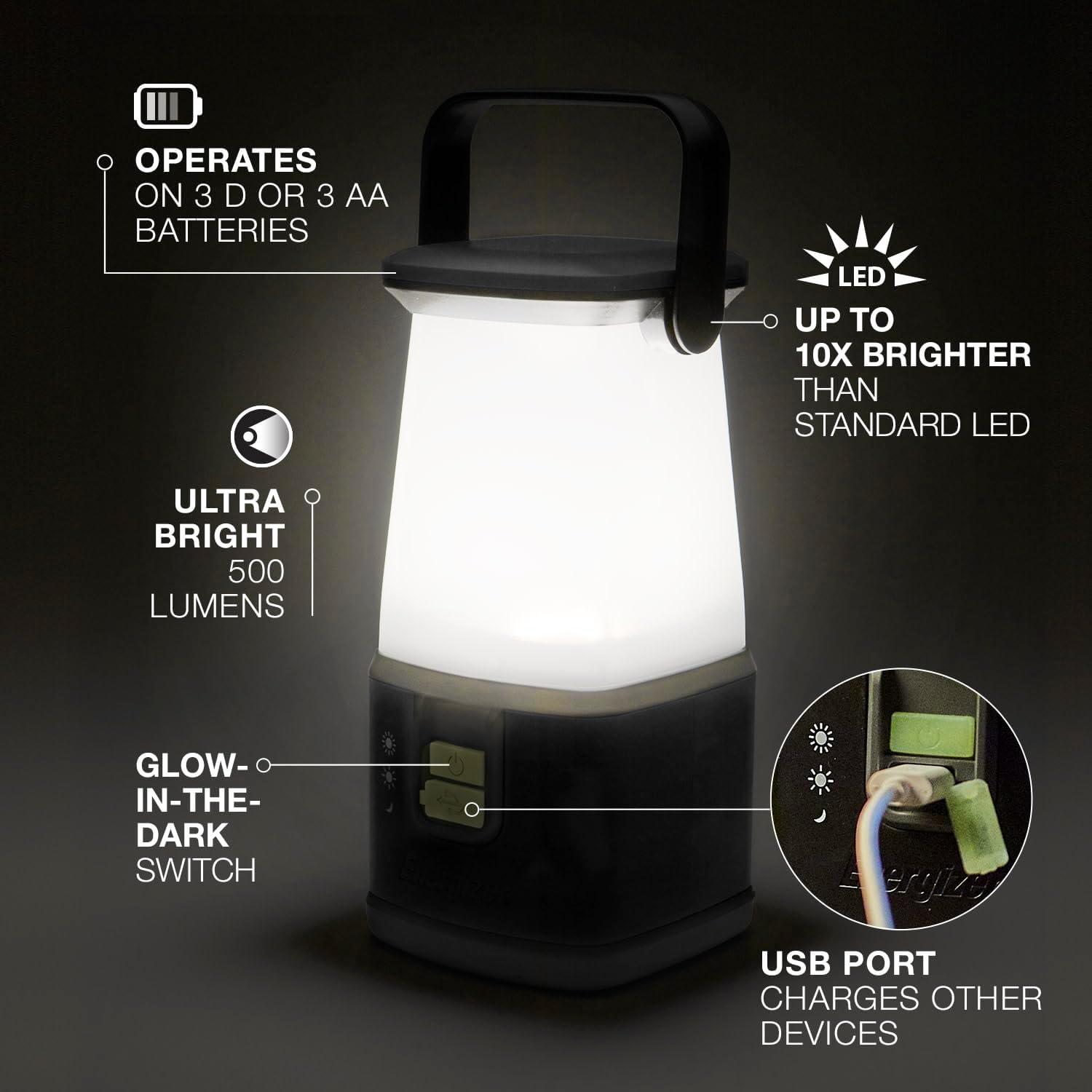 image:imageENERGIZER WeatheReady LED Camping Lantern PRO360 IPX4 Water Resistant Tent Light Ultra Bright Battery Powered Lanterns for Camping Outdoors Emergency Power OutageBlack