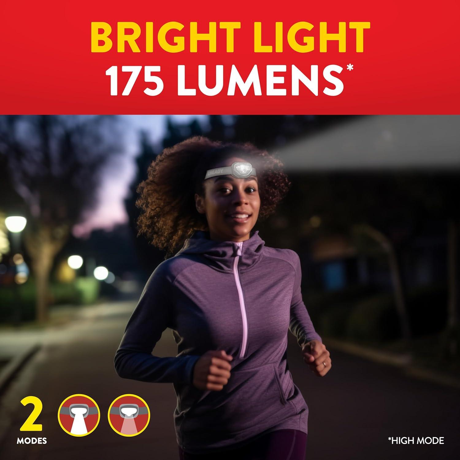 image:imageEVEREADY LED Headlamps Pro200 5Pack IPX4 Water Resistant Bright and Durable Head Lights for Camping Hiking Emergency Power Outage Batteries IncludedGray 5Pack