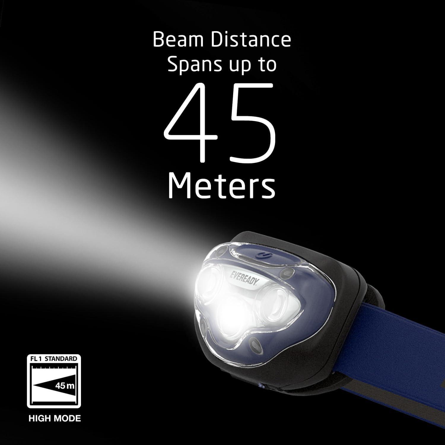 image:imageEVEREADY LED Headlamps Pro200 5Pack IPX4 Water Resistant Bright and Durable Head Lights for Camping Hiking Emergency Power Outage Batteries IncludedNavy Blue 5Pack