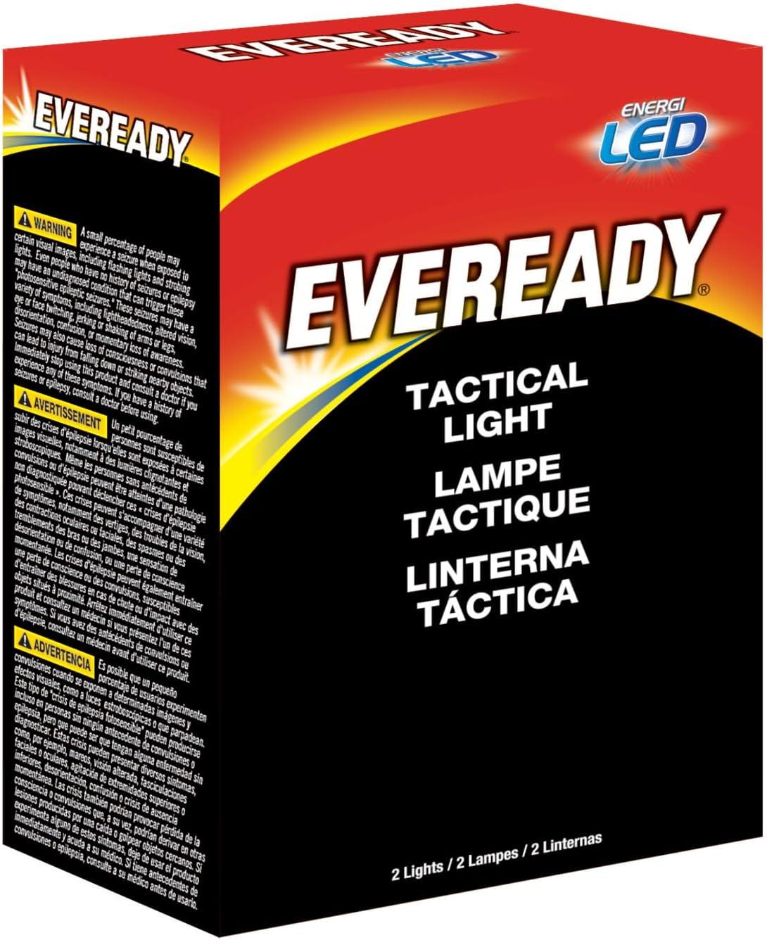 image:imageEVEREADY Tactical Light 300 Lumen IPX4 Water Resistant Durable Metal LED Flashlight Indoor and Outdoor Metal Flashlight