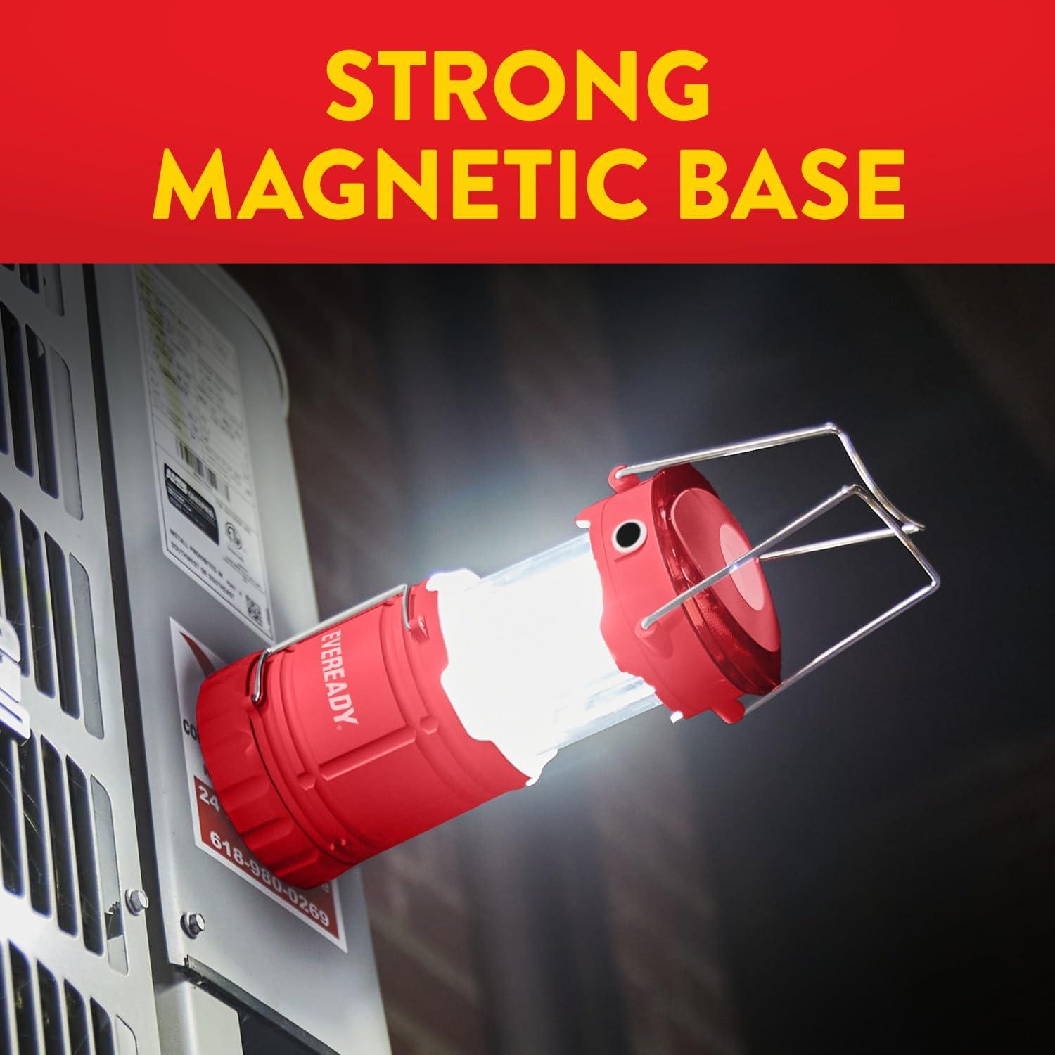 image:imageEveready LED Camping Lantern 360 PRO 3Pack Super Bright Tent Lights IPX4 Water Resistant LED Lanterns for Power Outage Hurricane Preparedness Batteries IncludedRed