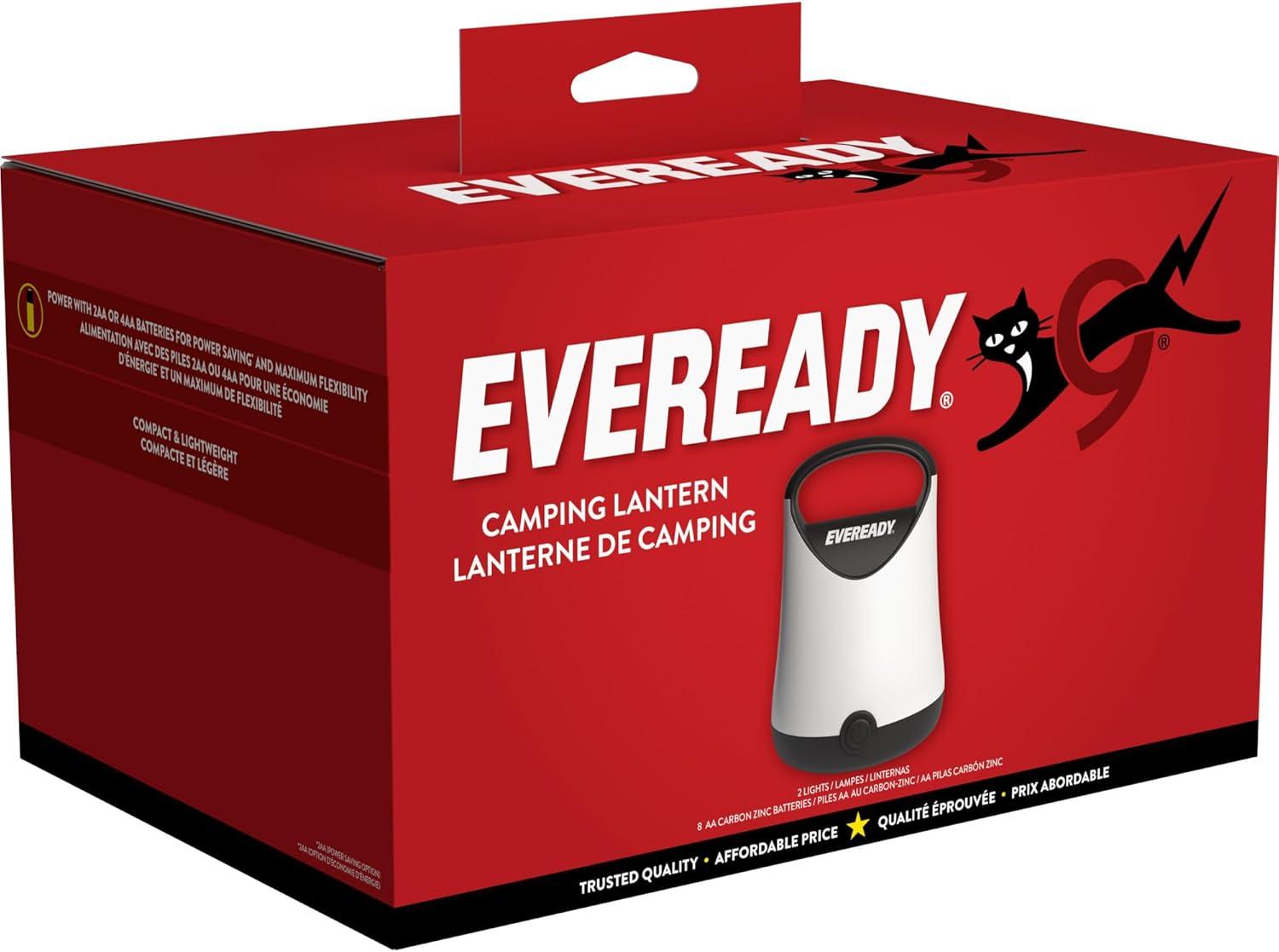 image:imageEveready LED Camping Lantern X250 2Pack Super Bright Tent Lights Rugged Water Resistant LED Lanterns 100 Hour Runtime Batteries Included GreenTanBlack