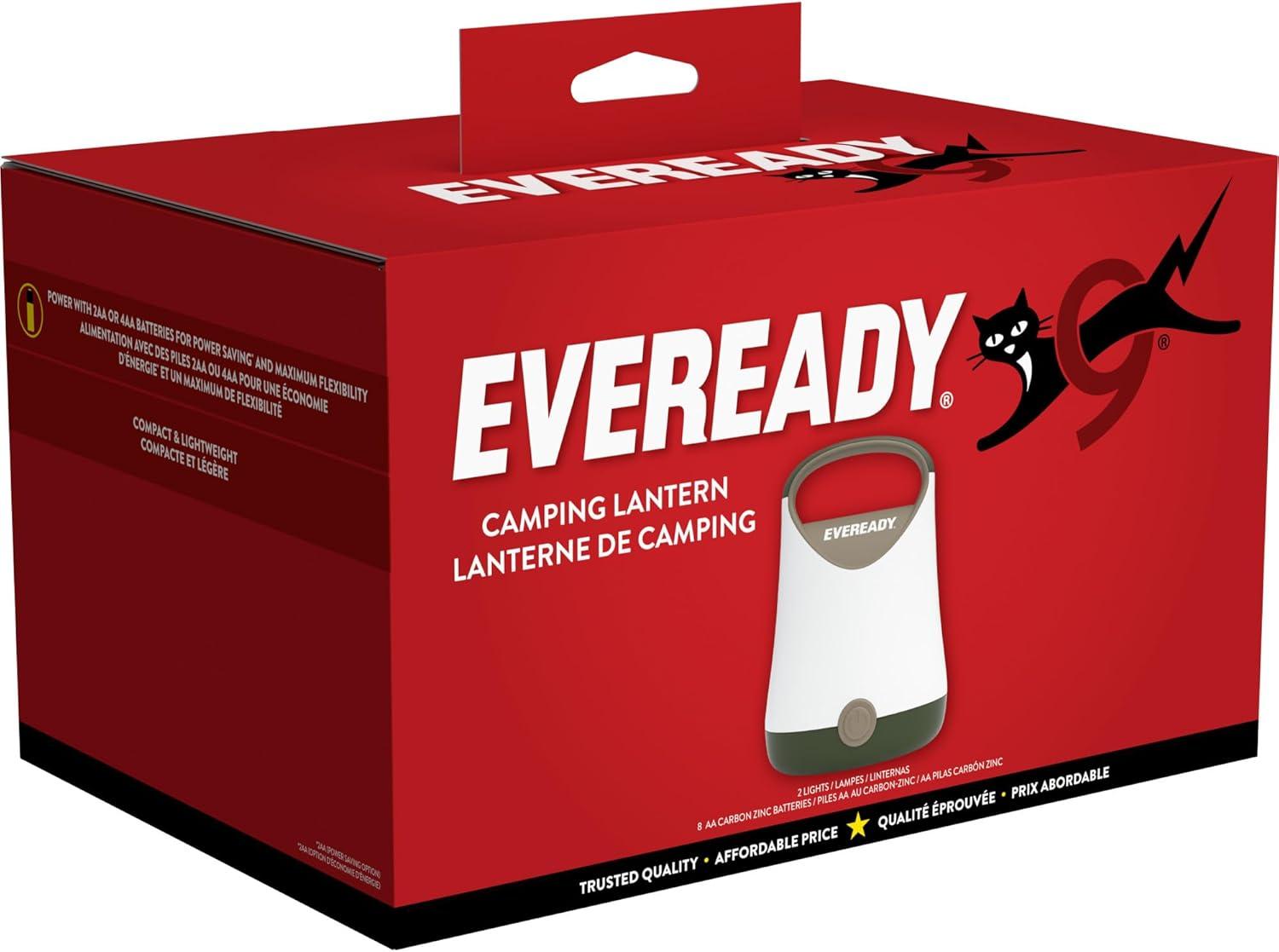 image:imageEveready LED Camping Lantern X250 2Pack Super Bright Tent Lights Rugged Water Resistant LED Lanterns 100 Hour Runtime Batteries Included GreenTanGreenTan