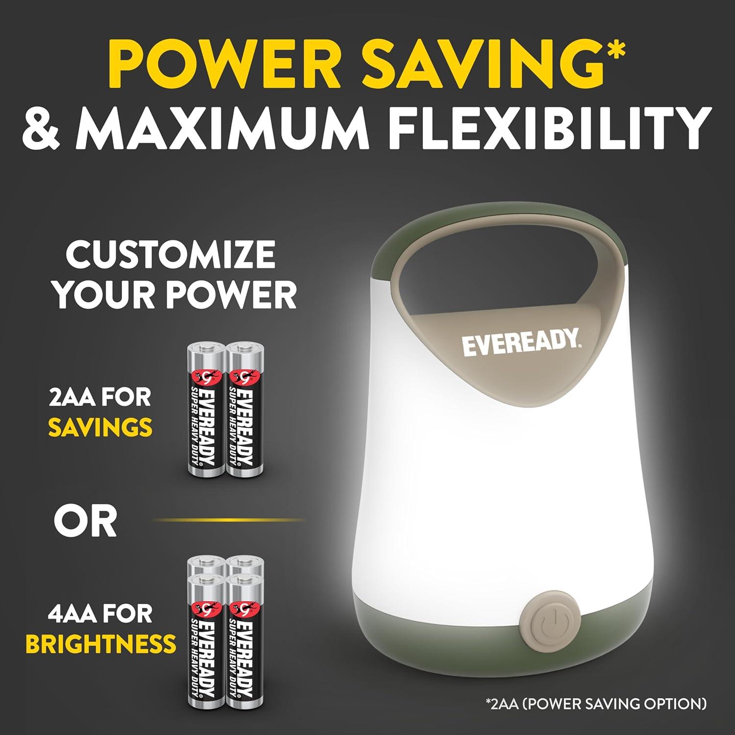 image:imageEveready LED Camping Lantern X250 2Pack Super Bright Tent Lights Rugged Water Resistant LED Lanterns 100 Hour Runtime Batteries Included GreenTanGreenTan