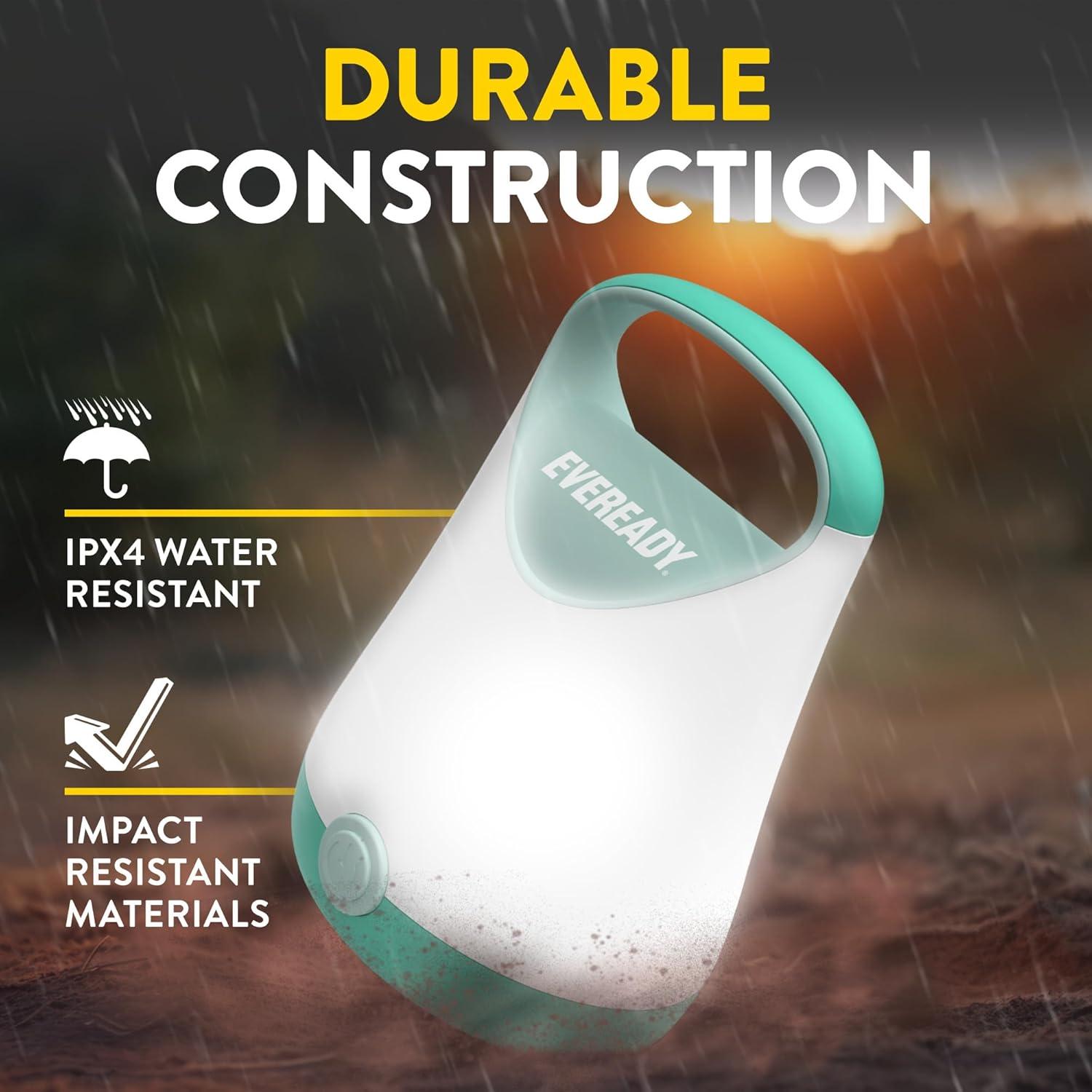 image:imageEveready LED Camping Lantern X250 2Pack Super Bright Tent Lights Rugged Water Resistant LED Lanterns 100 Hour Runtime Batteries Included GreenTanTeal