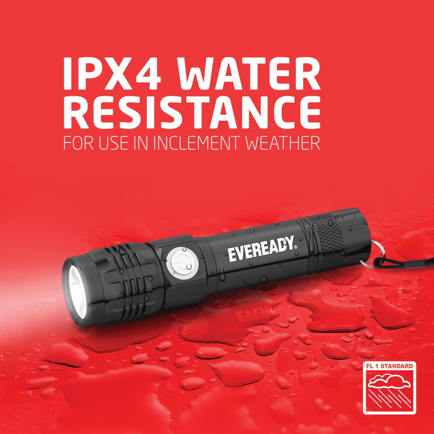 image:imageEveready LED Tactical Flashlight Bright Rechargeable Flashlights for Emergencies and Camping Gear Water Resistant Flash Light