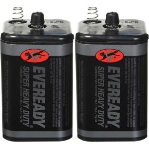 EVEREADY 6V Battery, Super Heavy Duty 6 Volt Battery, 1 Count(1 Count- Pack of 2)