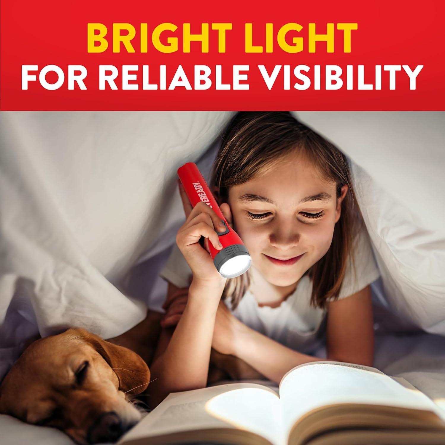 image:imageEVEREADY LED Flashlights 3Pack Bright Flashlights for Emergencies and Camping Gear Power Outage Flash Light AA Batteries Included3 pack