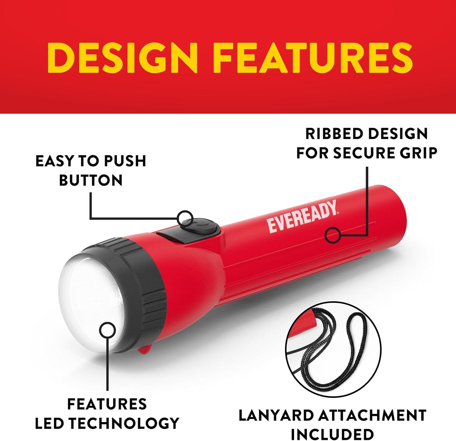 image:imageEVEREADY LED Flashlights 3Pack Bright Flashlights for Emergencies and Camping Gear Power Outage Flash Light AA Batteries Included3 pack