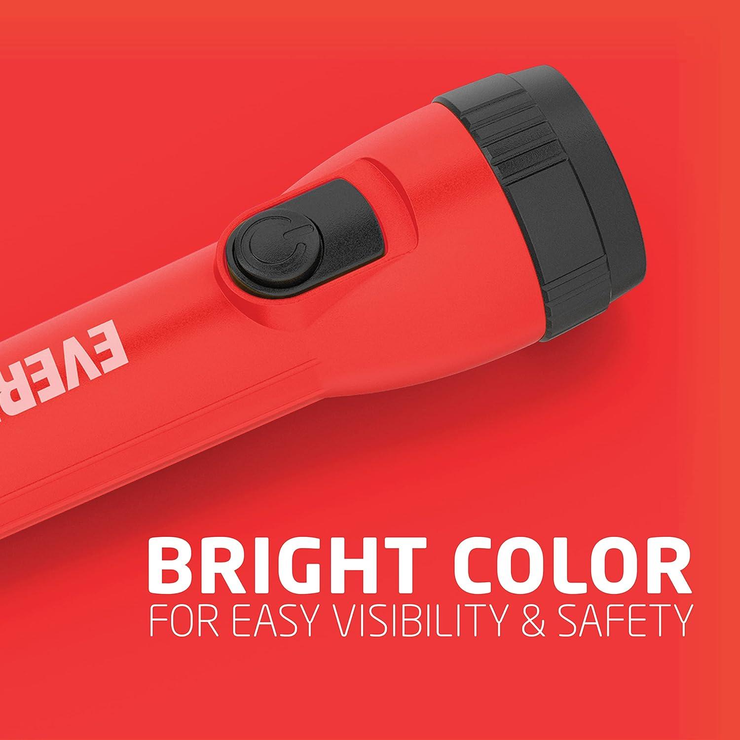 image:imageEveready LED Flashlight Bright Flashlights for Emergencies and Camping Gear Flash Light with AA Batteries Included Pack of 2
