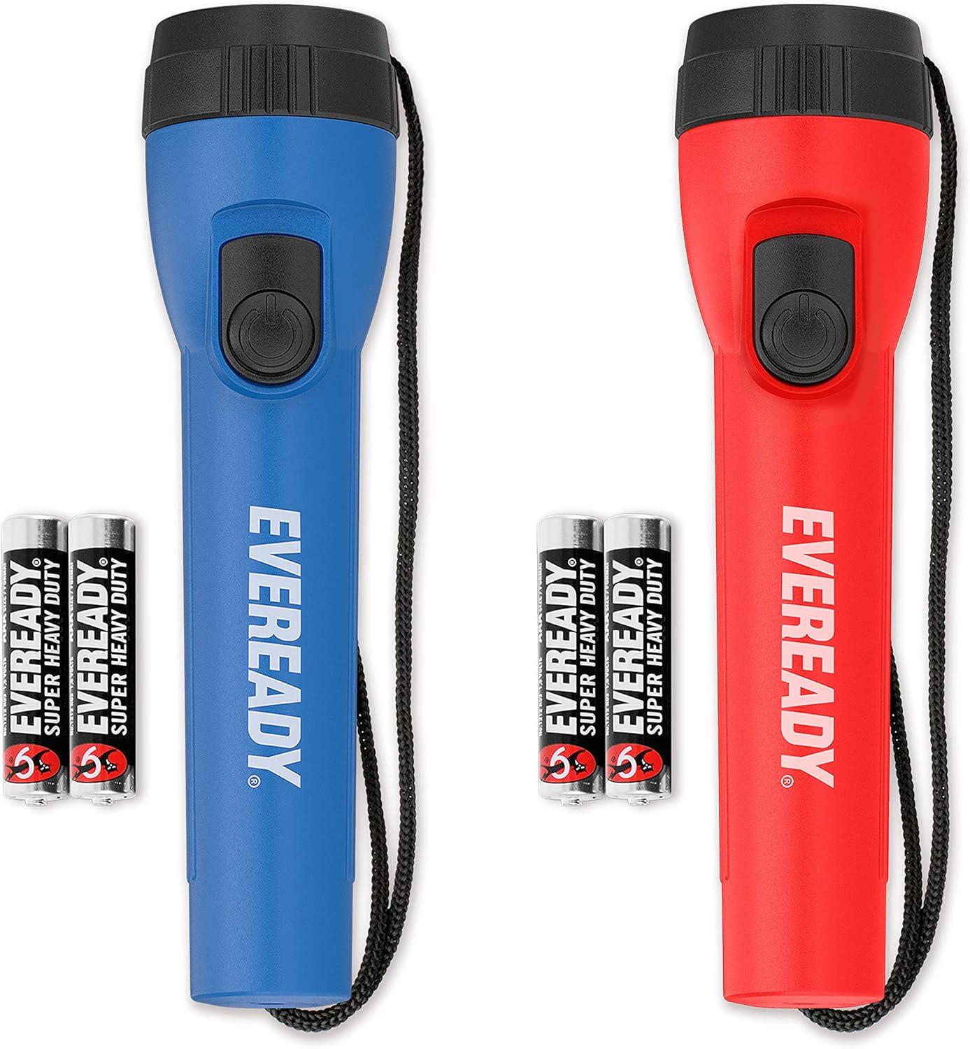 image:imageEveready LED Flashlight Bright Flashlights for Emergencies and Camping Gear Flash Light with AA Batteries Included Pack of 2