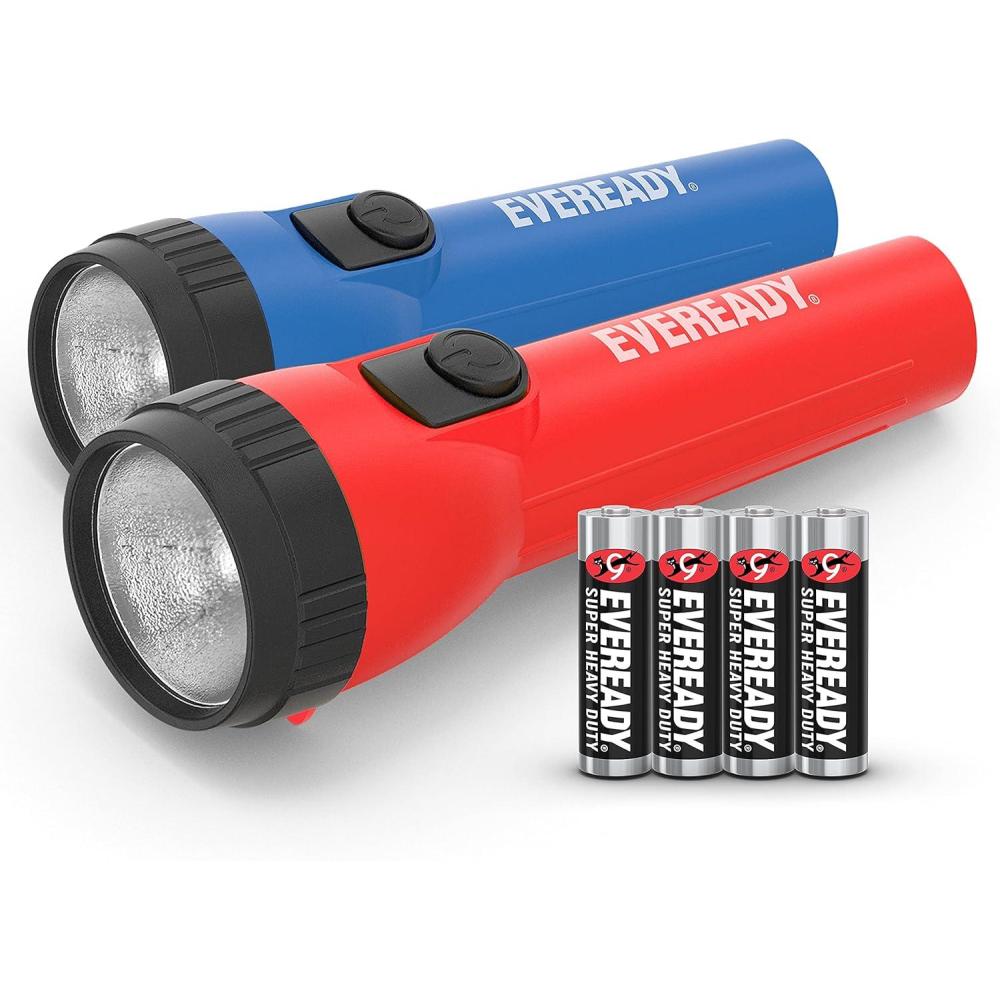 image:imageEveready LED Flashlight Bright Flashlights for Emergencies and Camping Gear Flash Light with AA Batteries Included Pack of 2