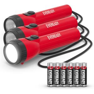 EVEREADY LED Flashlights (3-Pack), Bright Flashlights for Emergencies and Camping Gear, Power Outage Flash Light, AA Batteries Included(3 pack)